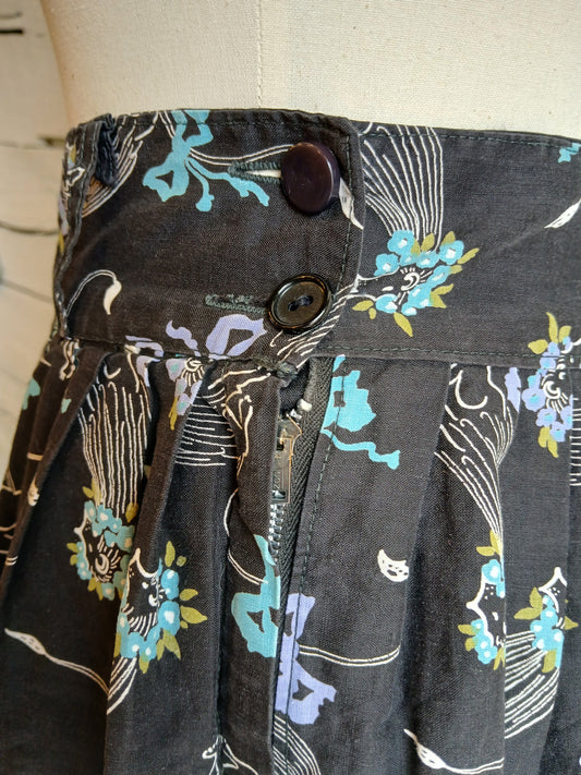 1950s Floral Lion Skirt