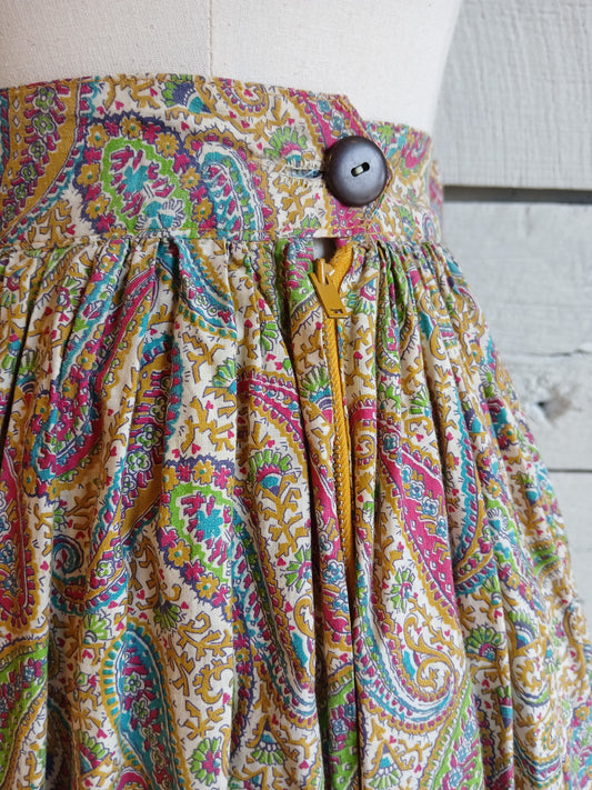 1950s Paisley Skirt