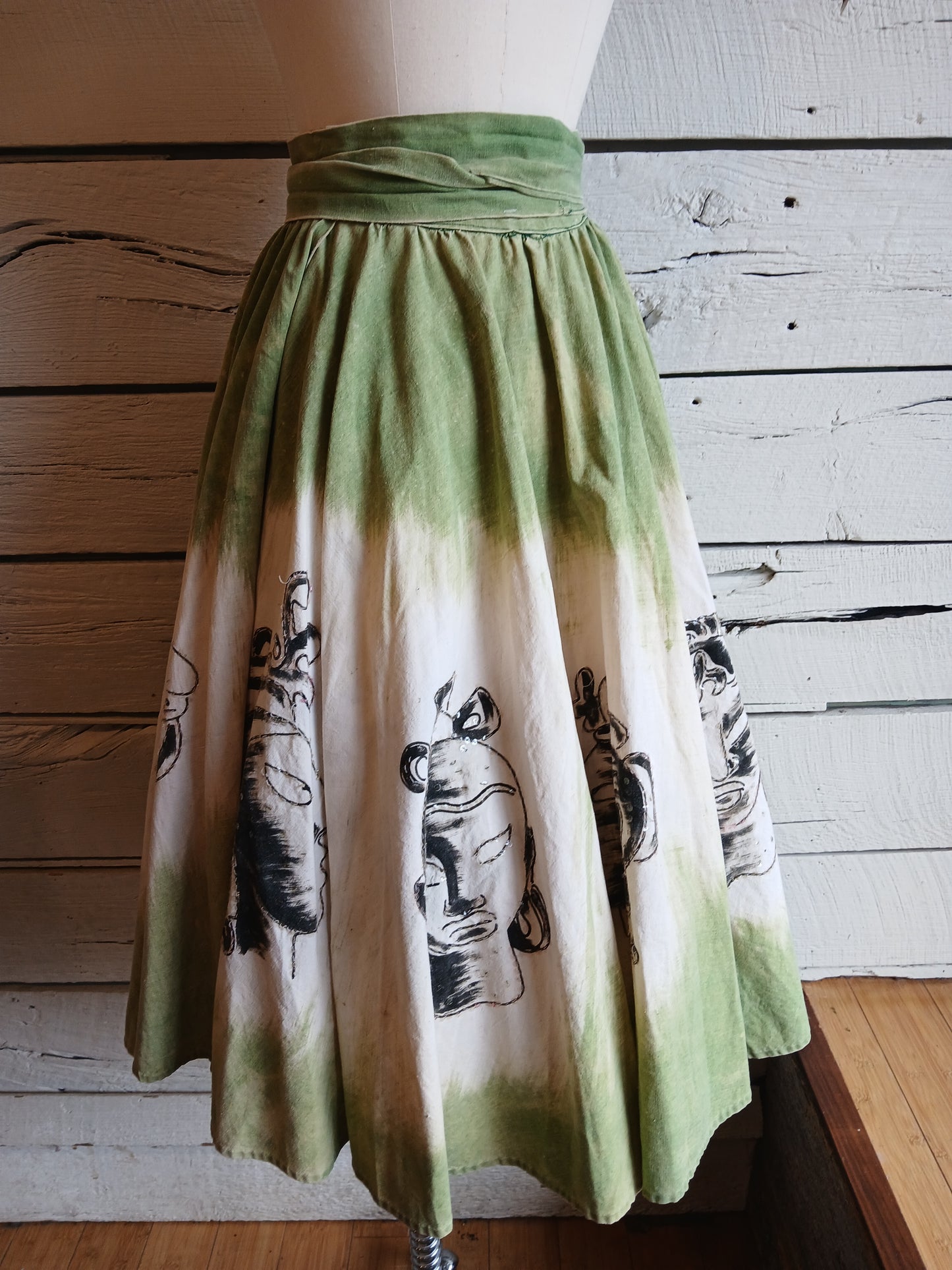 1950s Mexican Circle Skirt Two-Piece Set