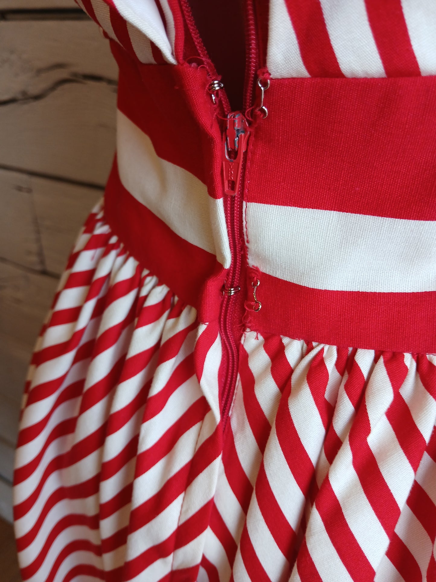 1980s Striped Victor Costa Beach Dress