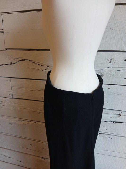 1990s DKNY Wool Knit Low-back Skirt
