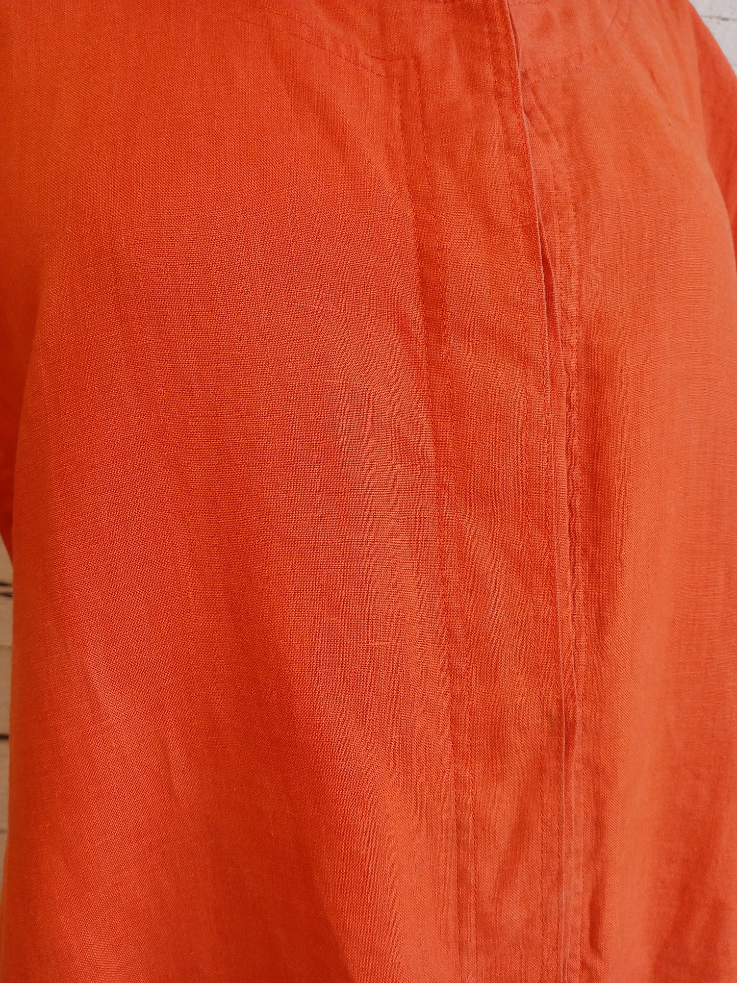 1980s Orange Linen Gucci Dress