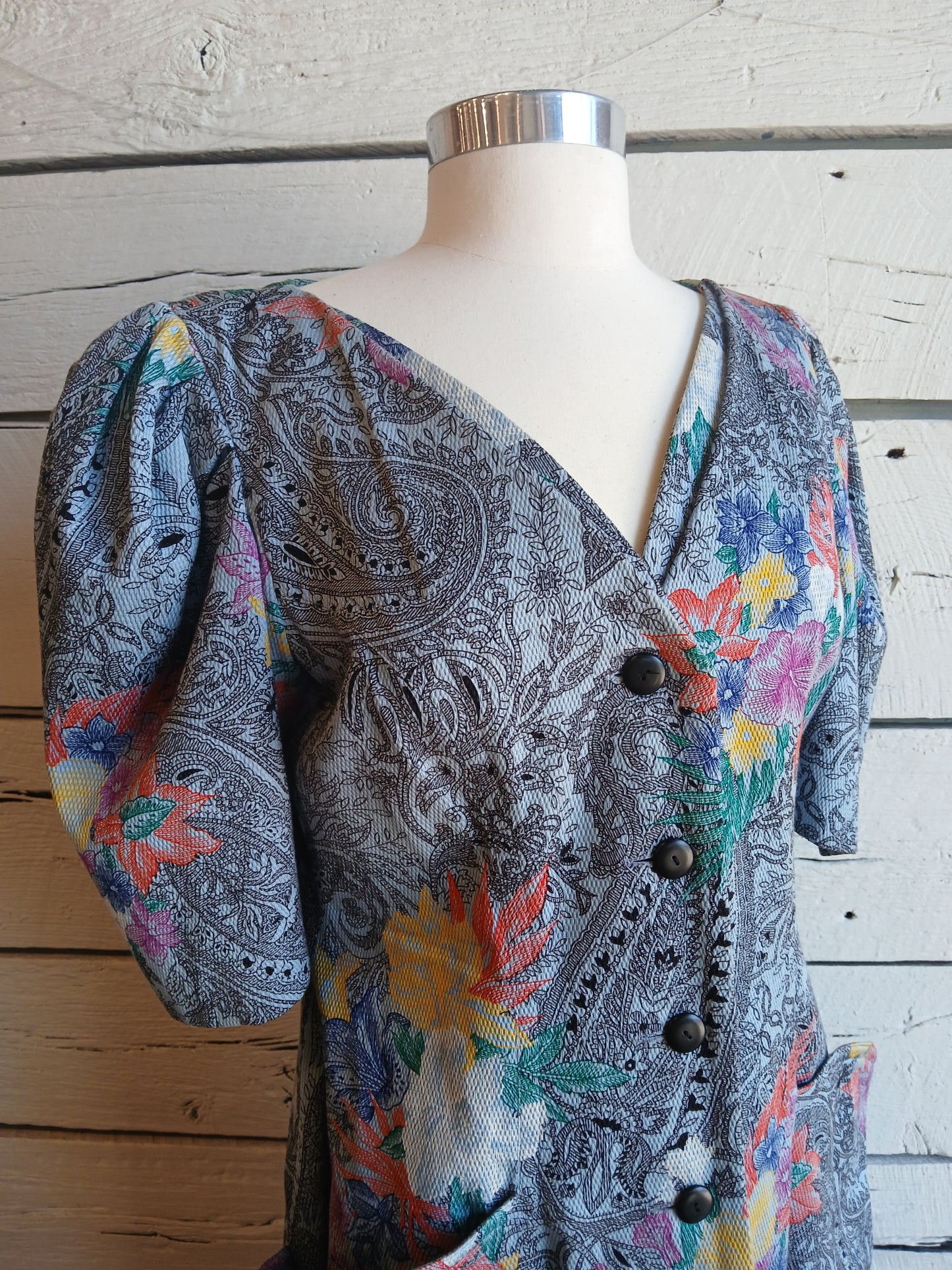 1980s Floral Lanvin Dress