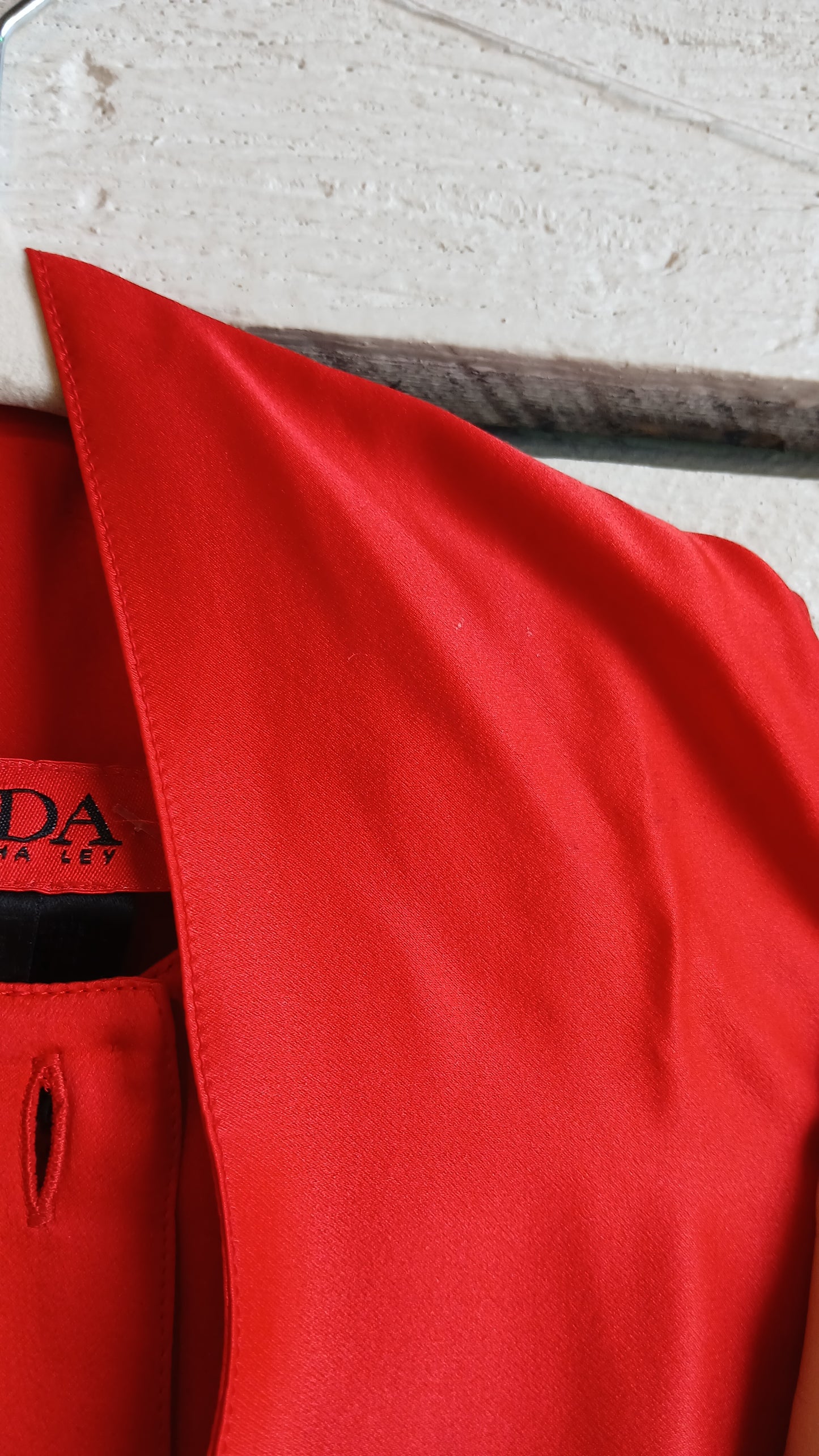 1980s Red Tie Escada Blouse