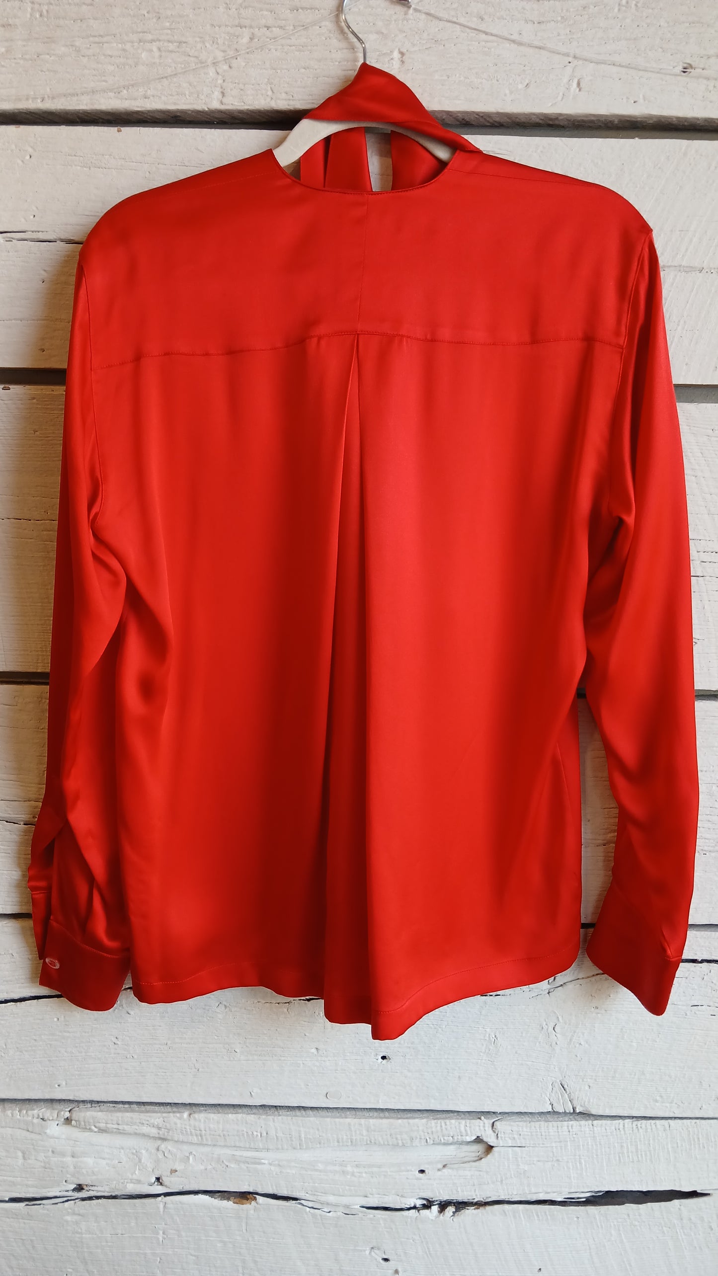 1980s Red Tie Escada Blouse