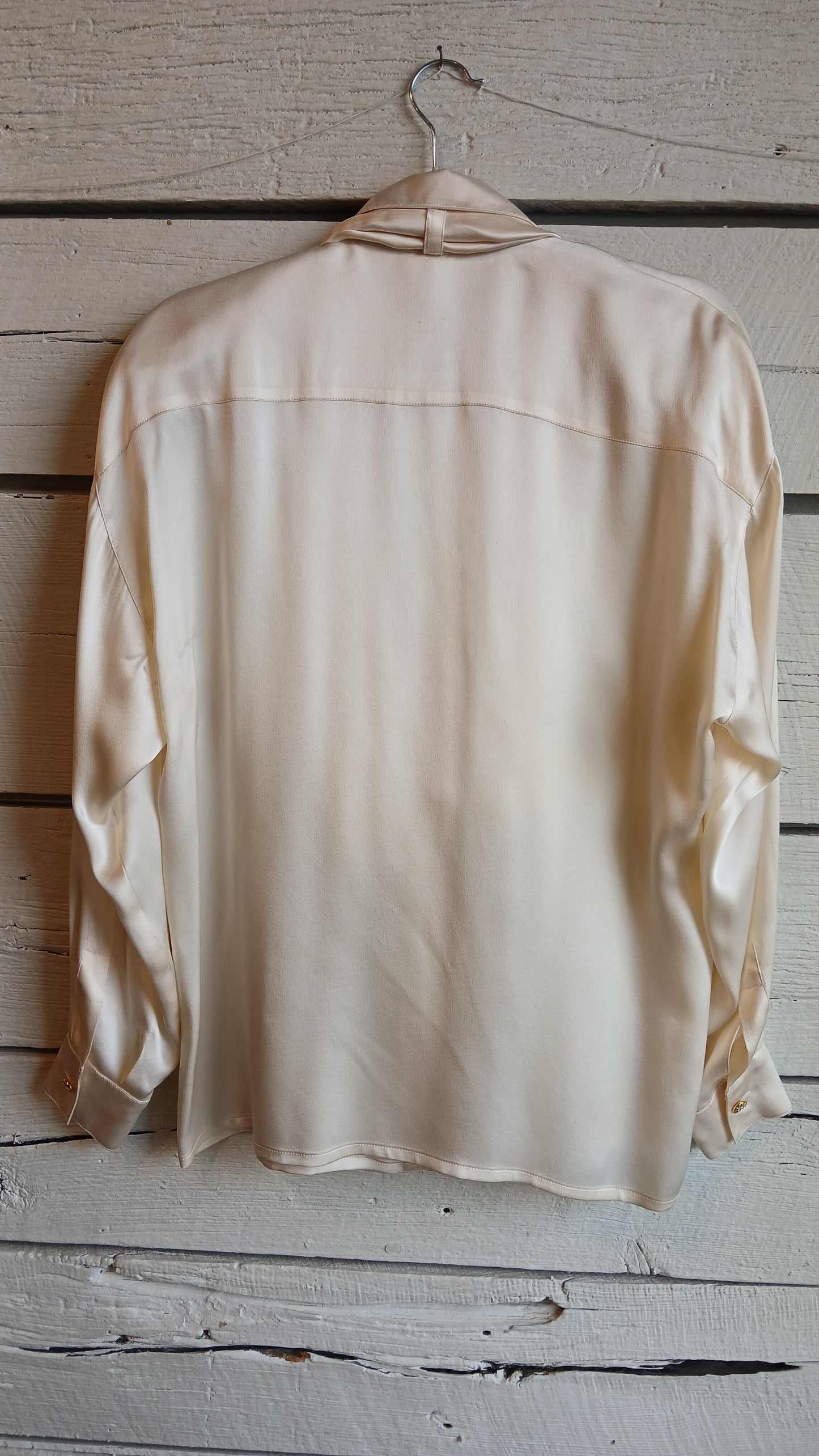 1990s Escada Couture Ruffle Scarf Blouse