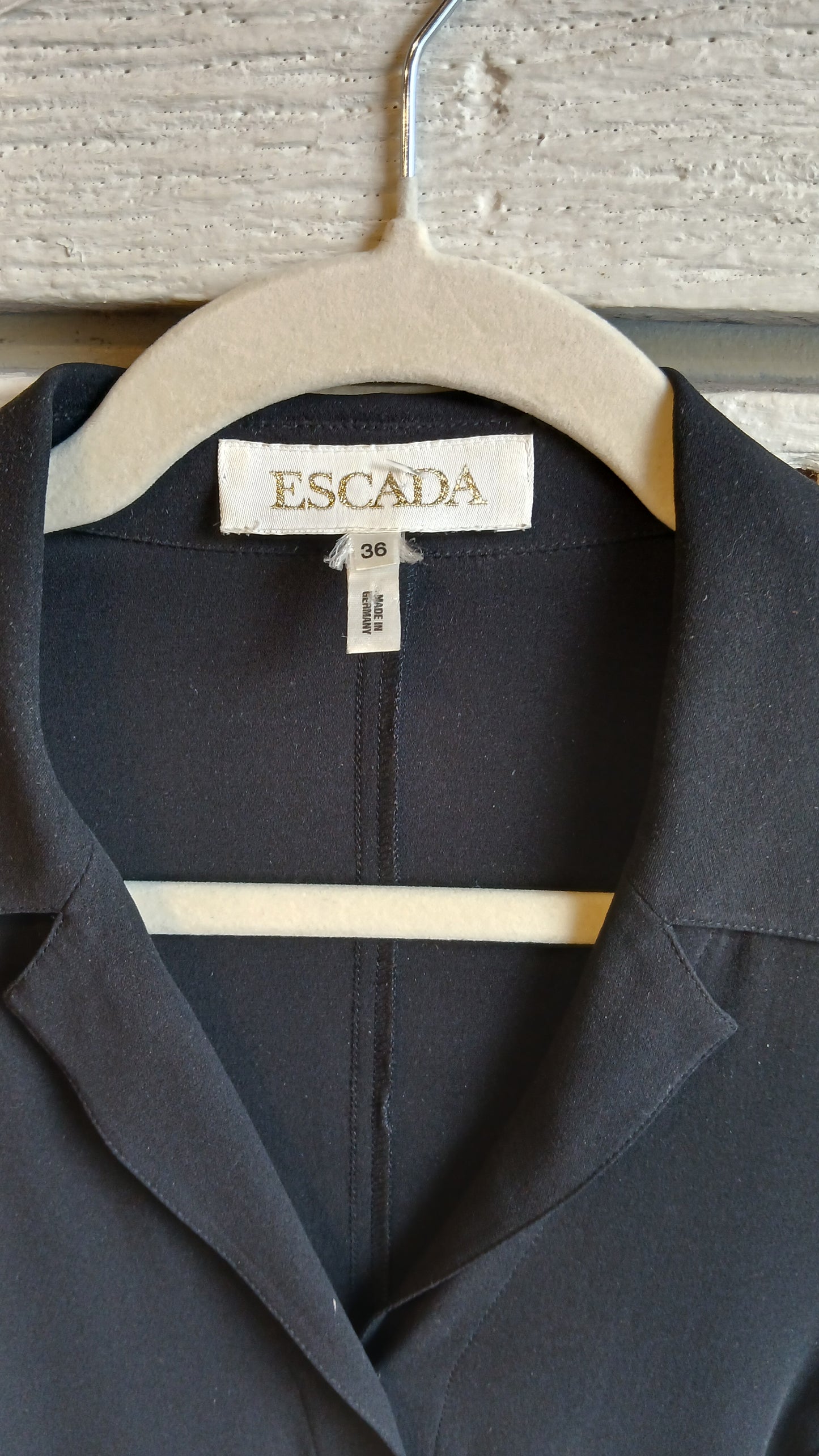 1980s Black Faux-French Cuff Escada Blouse
