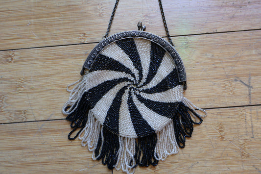1940s Beaded Swirl Bag