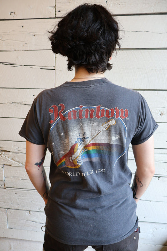 1982 Rainbow Straight Between the Eyes Tour Tee