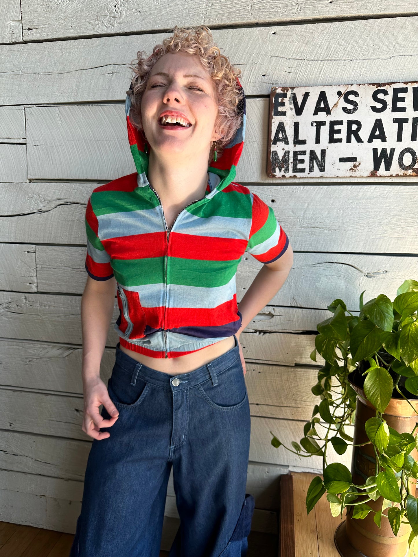 1960s/1970s striped cotton top