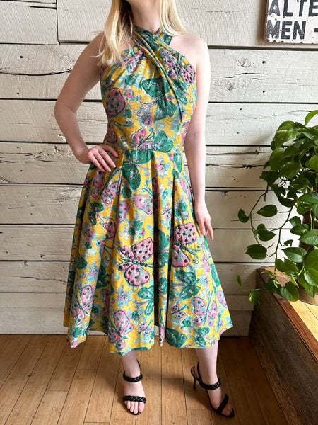 1950s butterfly dress