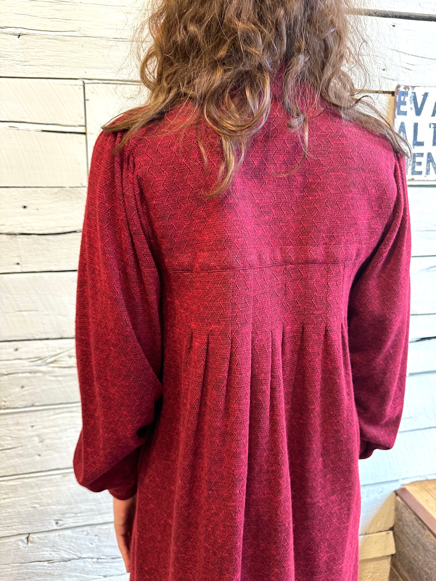 1980s Saint Laurent wool red dress