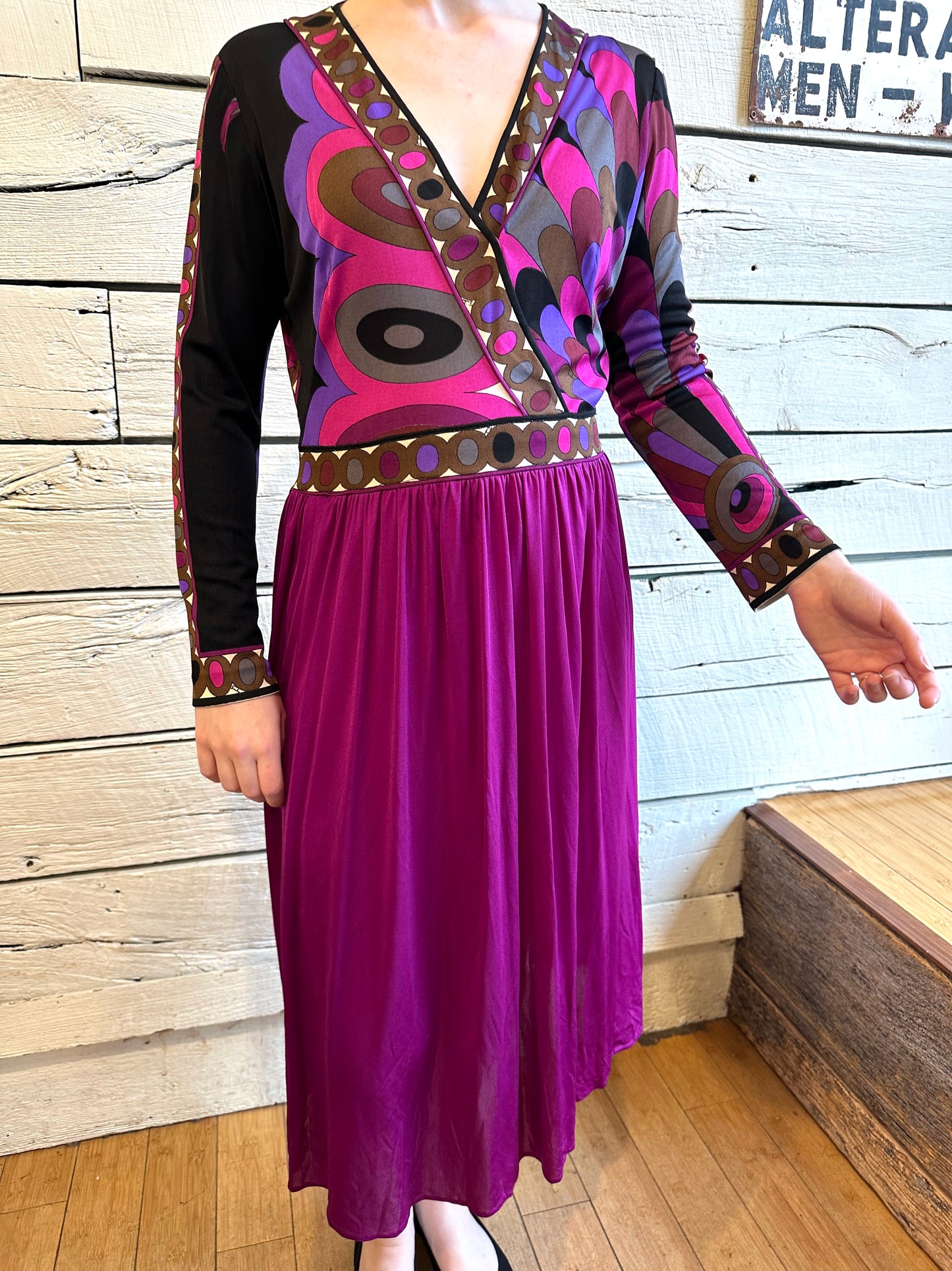 1960s Emilio Pucci purple multicolored dress