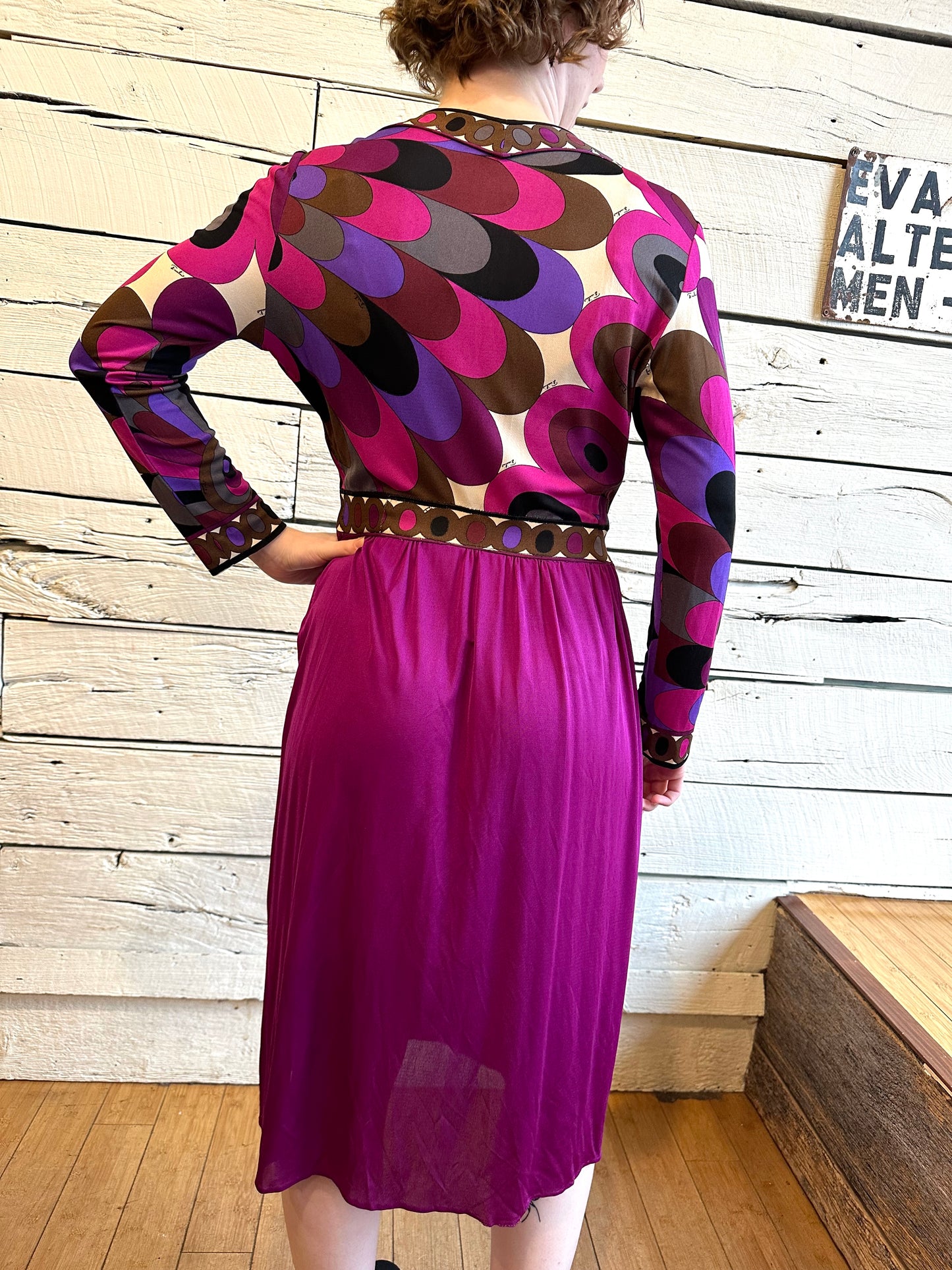 1960s Emilio Pucci purple multicolored dress