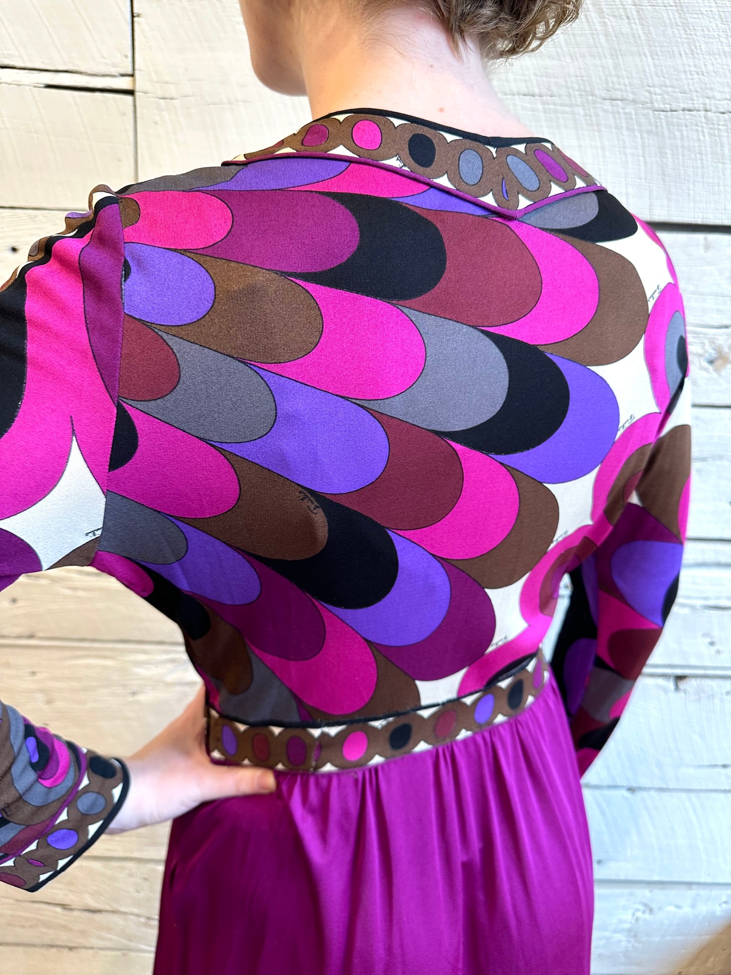 1960s Emilio Pucci purple multicolored dress