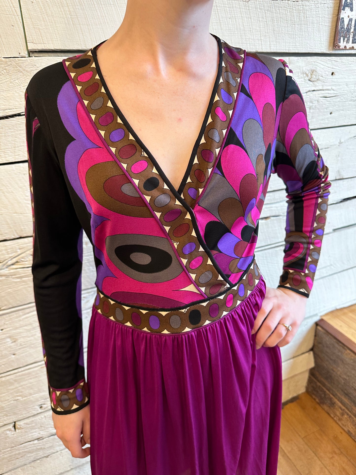 1960s Emilio Pucci purple multicolored dress
