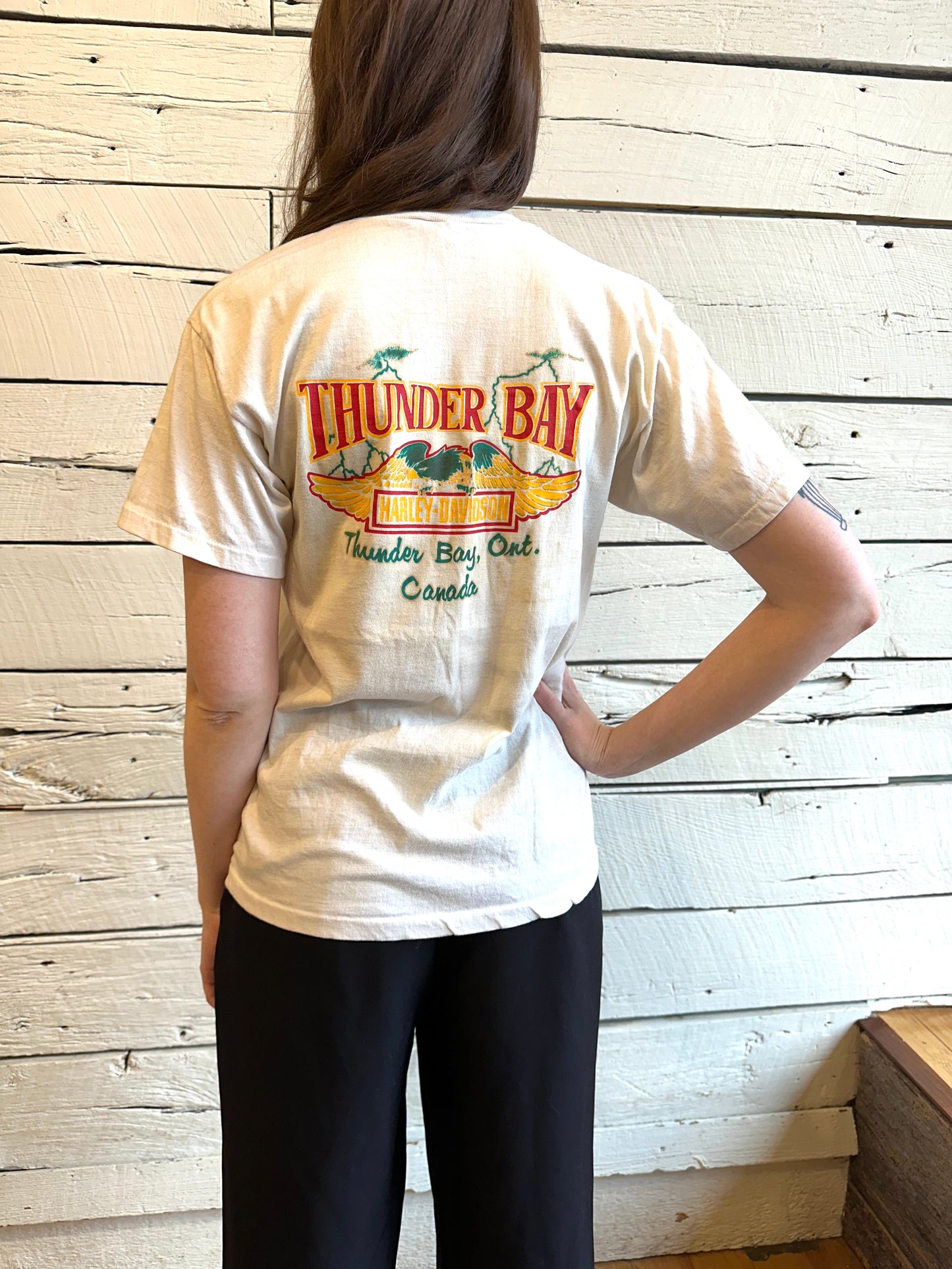 1990s Harley Davidson Thunder Bay t-shirt
