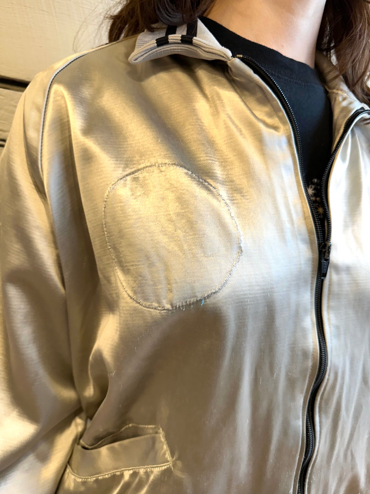 1970s AMF Harley Davidson satin bomber jacket