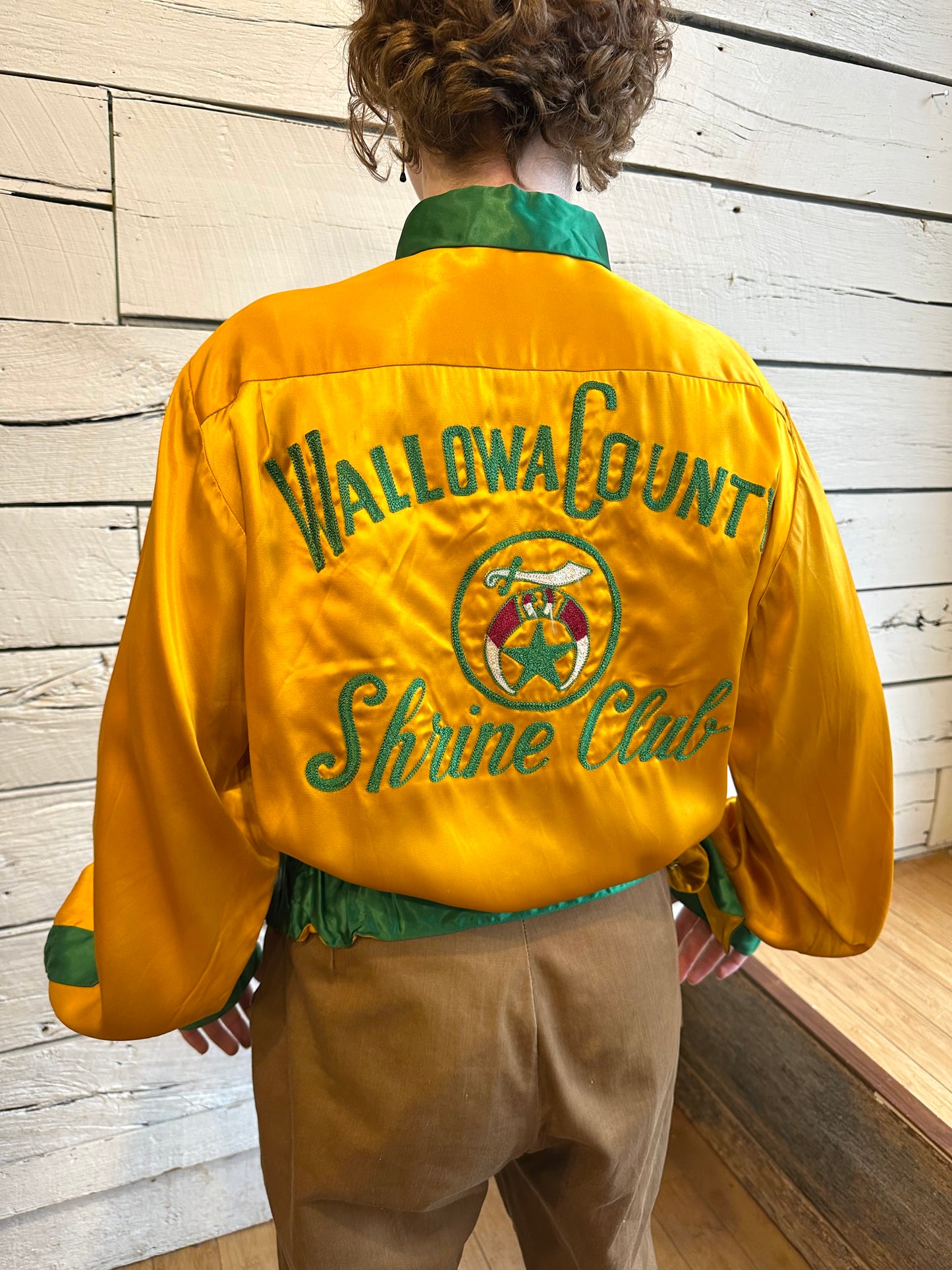 1940s satin bowling jacket