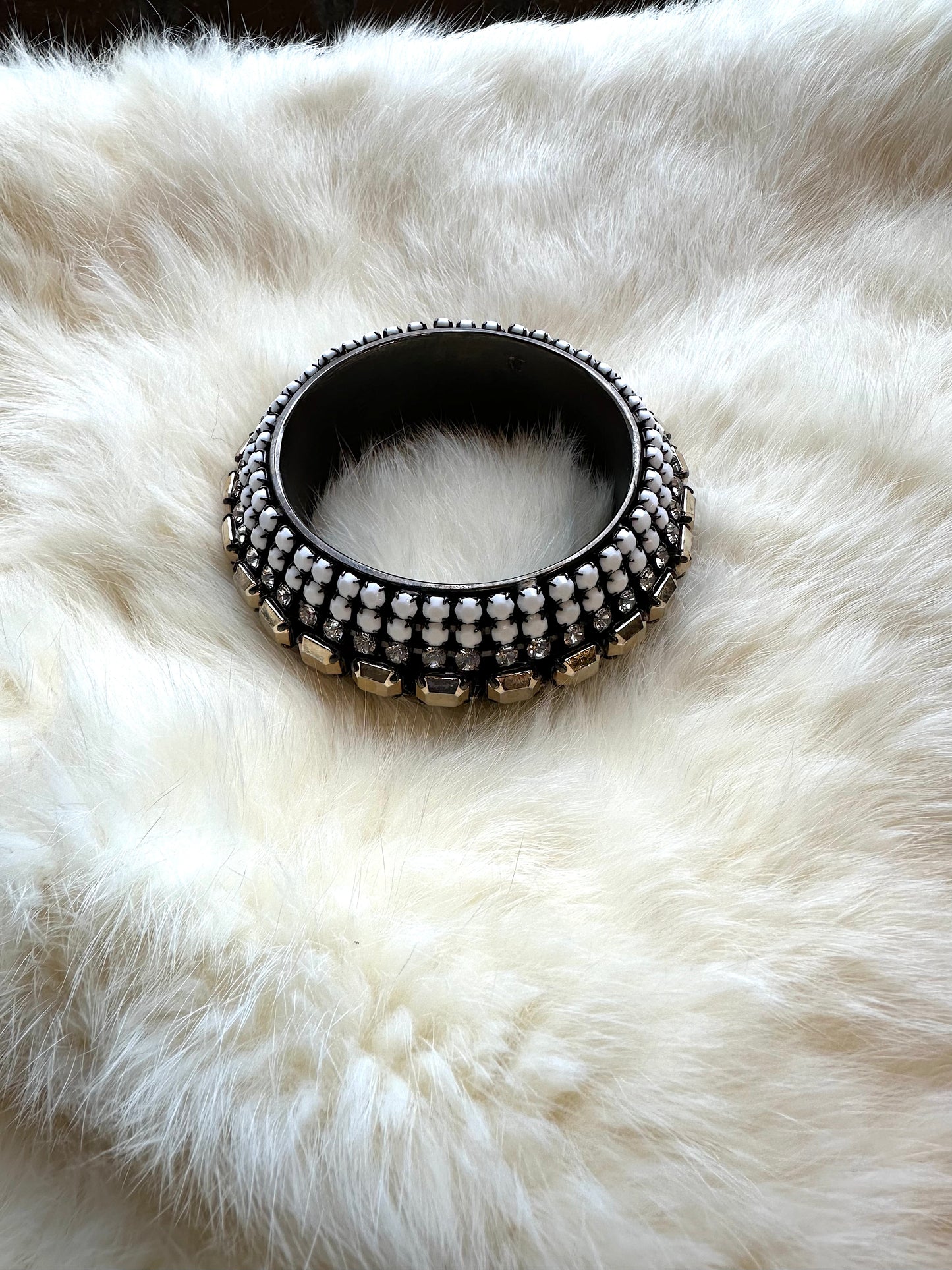 Contemporary Iosselliani rhinestone bangle