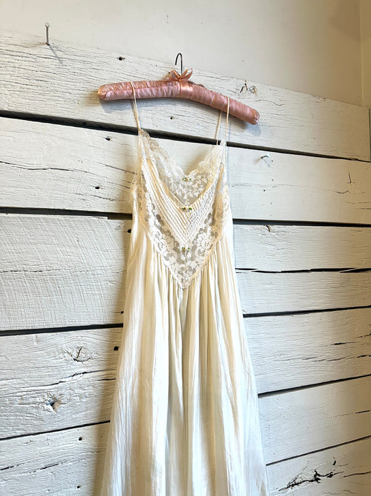 1950s/1960s silk lace lingerie dress
