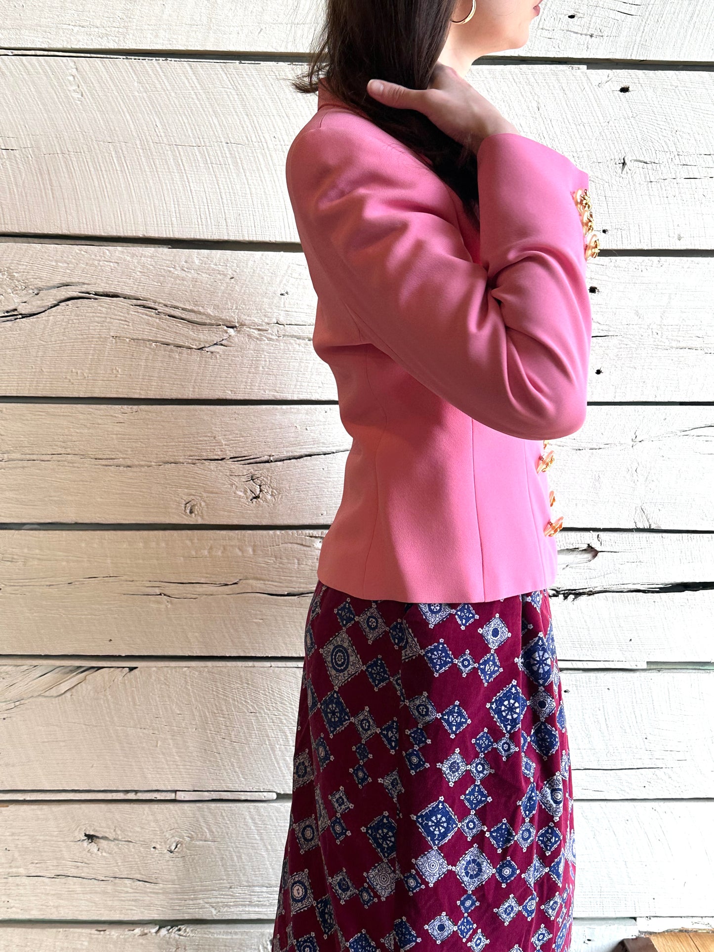 1980s Valentino Miss V pink blazer