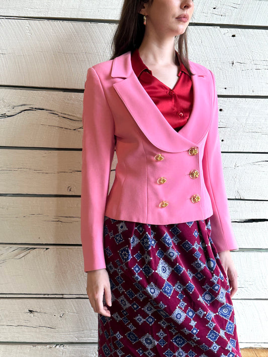 1980s Valentino Miss V pink blazer