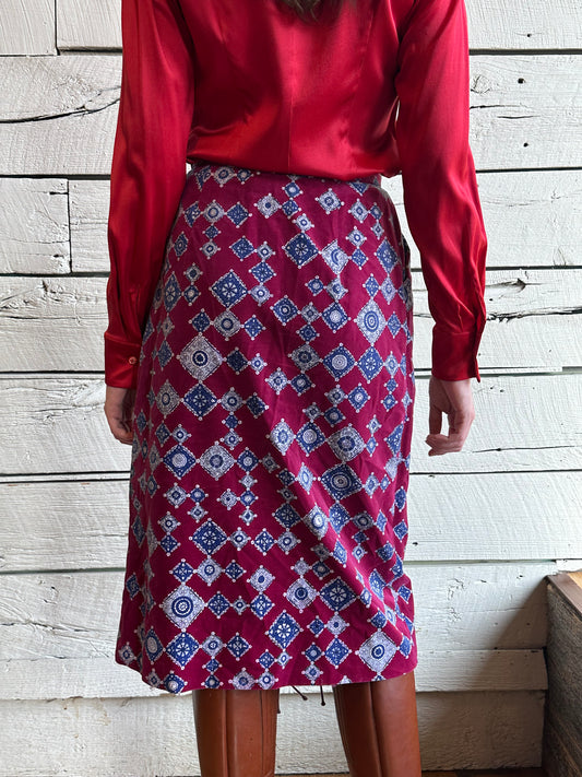 1960s/1970s Emilio Pucci velvet midi skirt