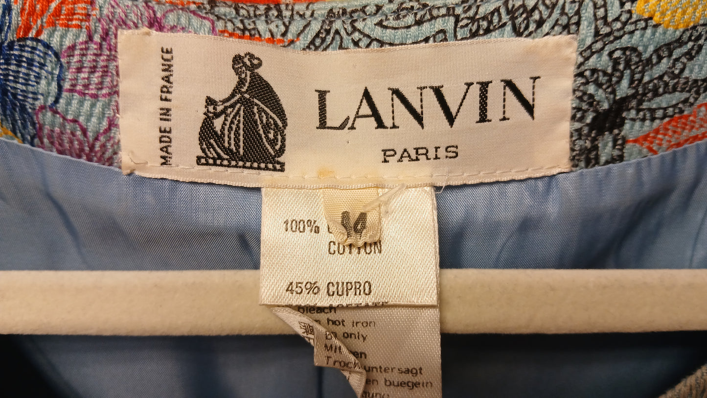 1980s Floral Lanvin Dress