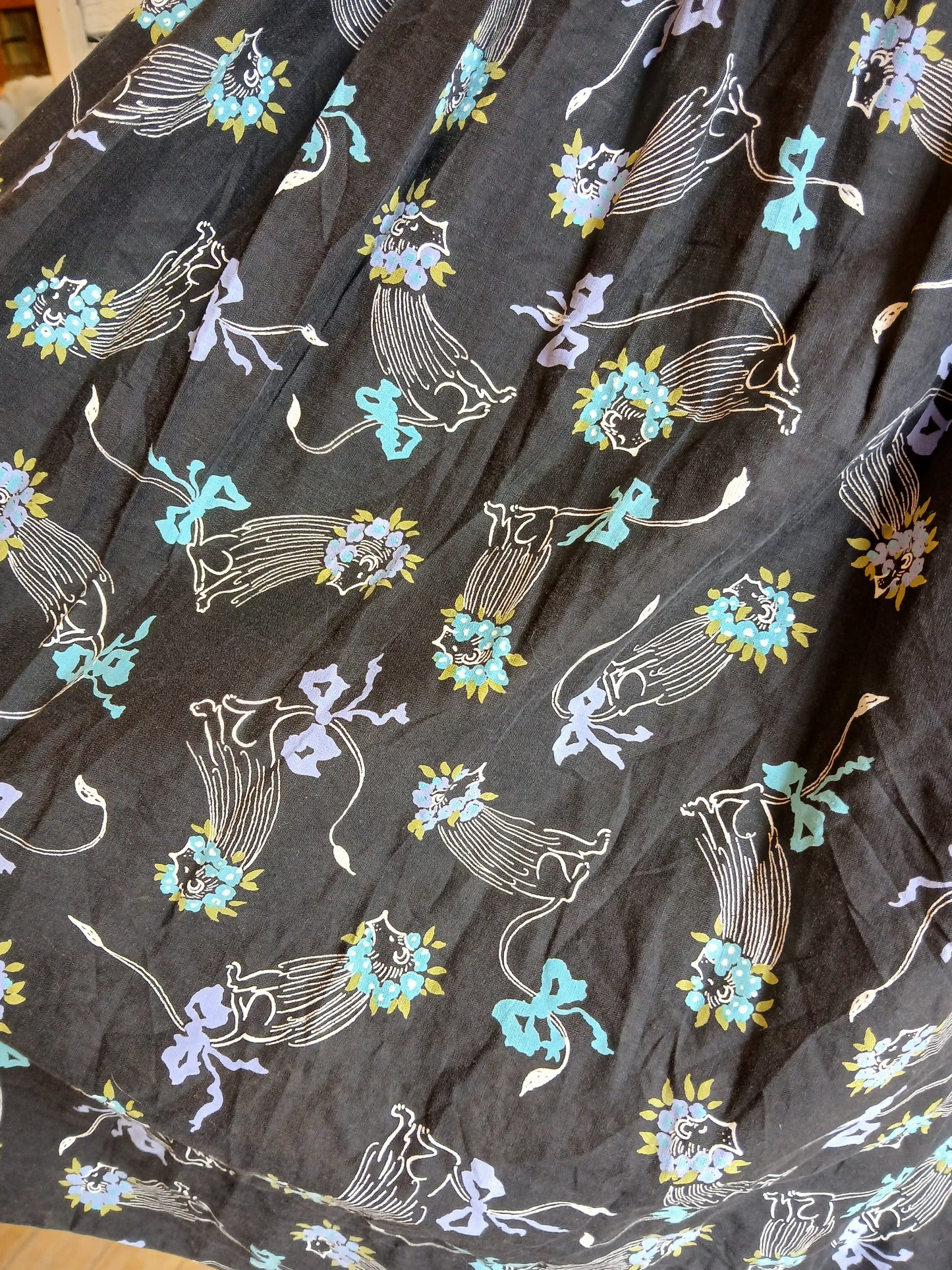 1950s Floral Lion Skirt
