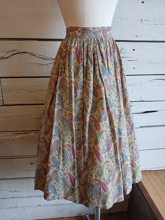 1950s Paisley Skirt