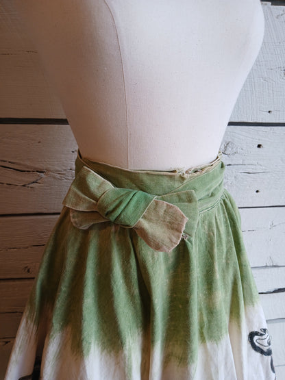 1950s Mexican Circle Skirt Two-Piece Set