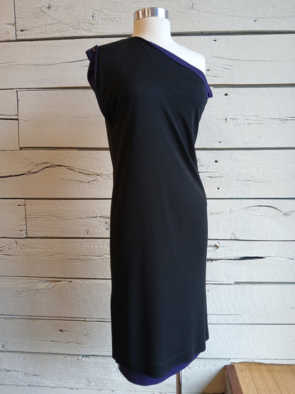 1980s Asymmetrical Jean Muir Cocktail Dress