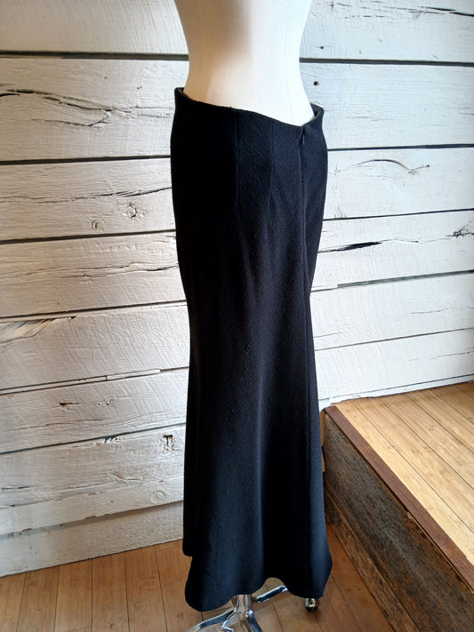 1990s DKNY Wool Knit Low-back Skirt