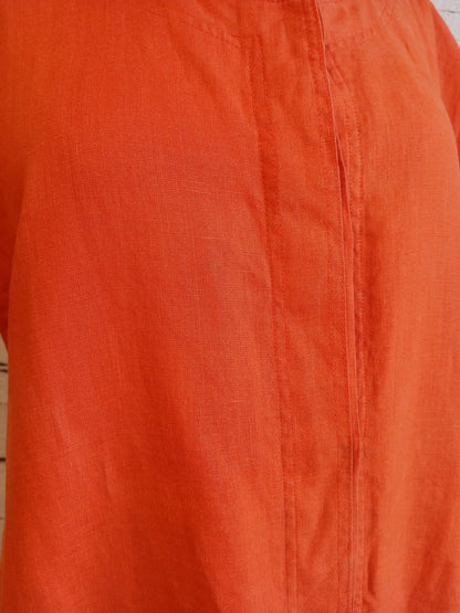 1980s Orange Linen Gucci Dress