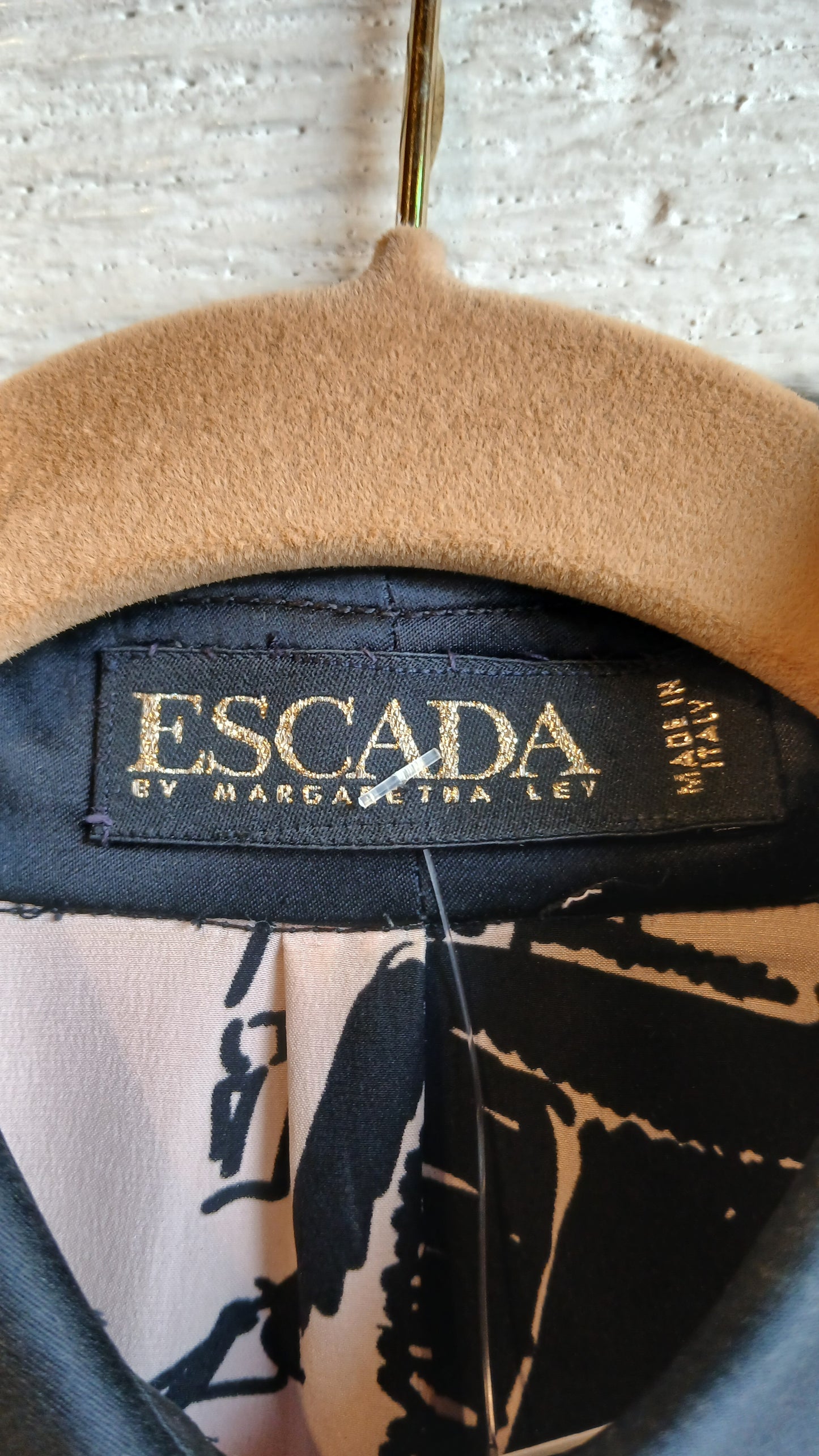 1980s Pink Femme Print Escada Blouse