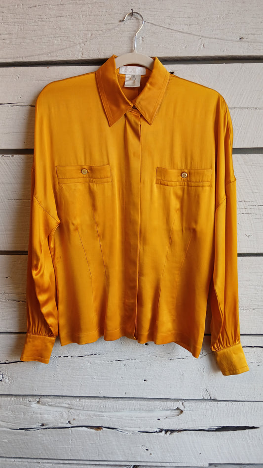 1990s Gold Escada Blouse