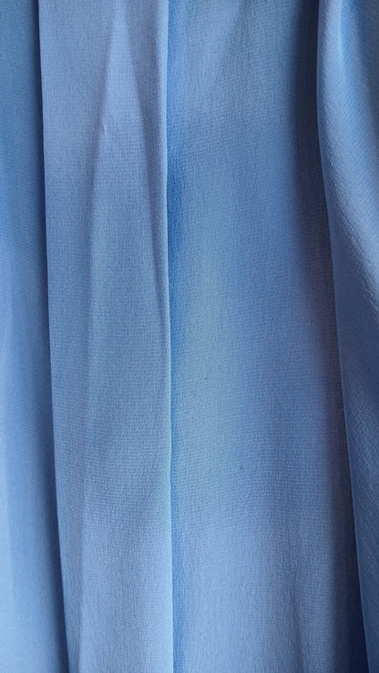 1980s YSL Baby Blue Pussy Bow Blouse