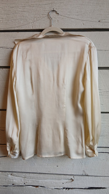 1980s Valentino Double Breasted Silk Blouse