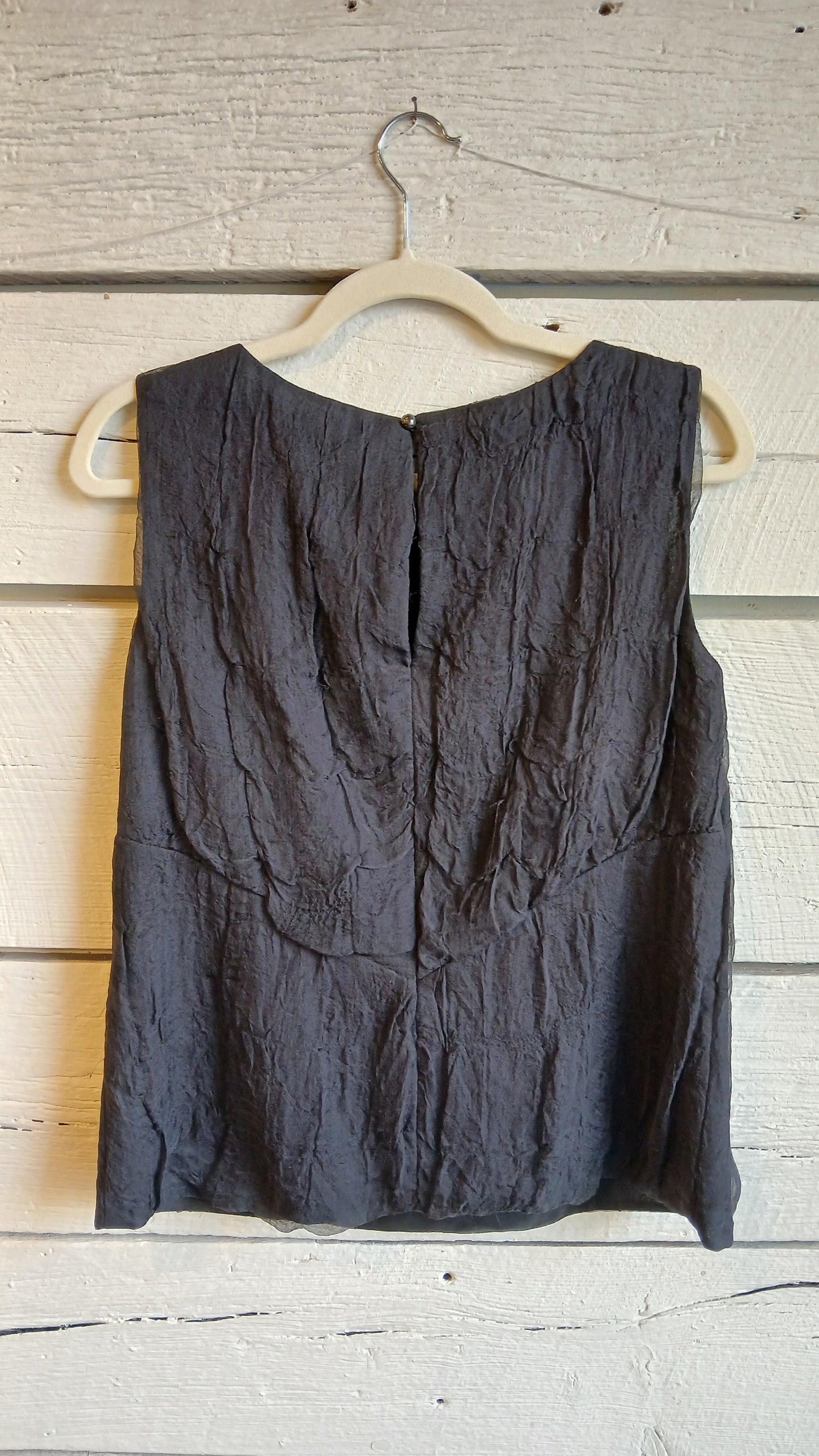 Chanel Textured Silk Sleeveless Blouse
