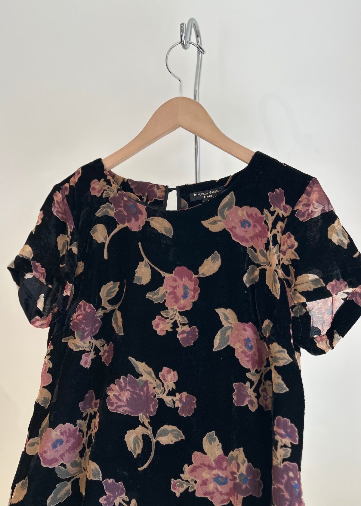 Massimo Fabbro Floral Velvet Dress