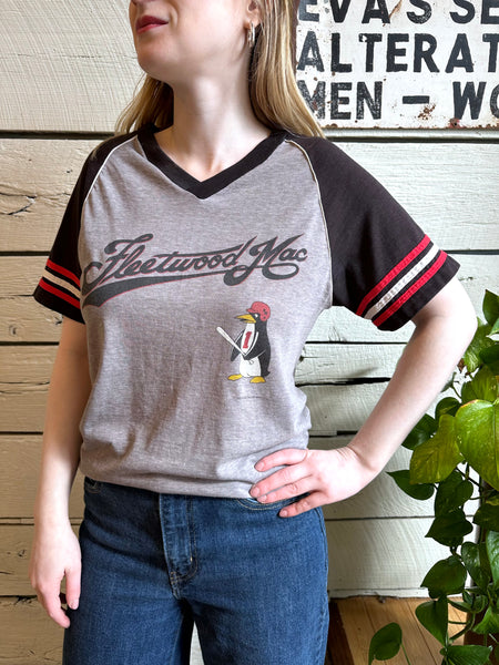 1982 Fleetwood Mac Mirage Tour v-neck baseball-style t-shirt