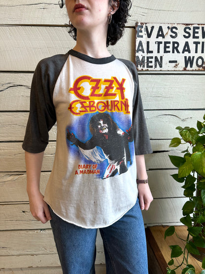 1981 Ozzy Ozbourne Diary of a Madman raglan