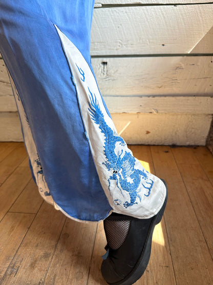 1920s/1930s dragon embroidered silk pajamas