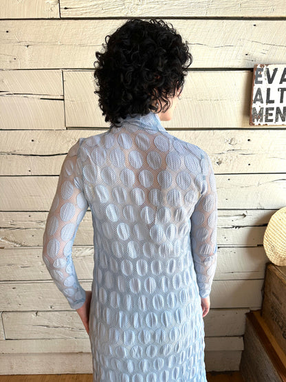 1930s/1940s blue dot fishnet duster