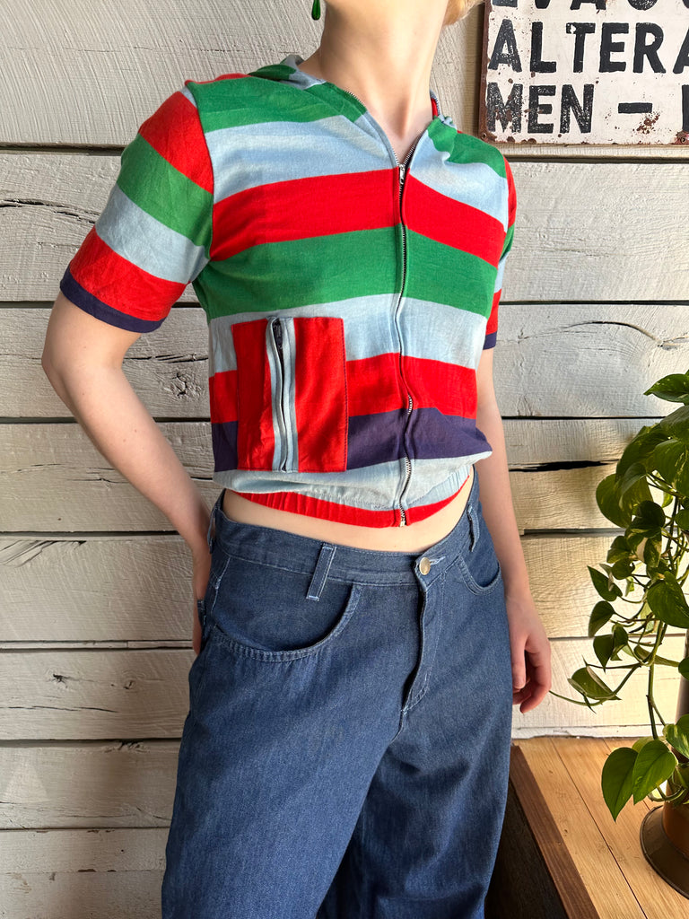 1960s/1970s striped cotton top