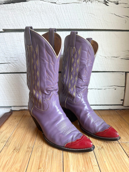 1970s/1980s Tony Lama lavender cowboy boots