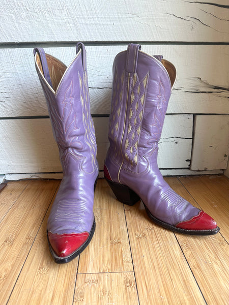 1970s/1980s Tony Lama lavender cowboy boots