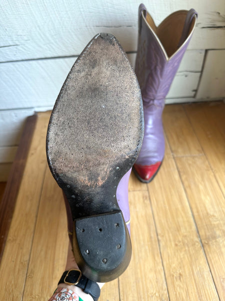 1970s/1980s Tony Lama lavender cowboy boots