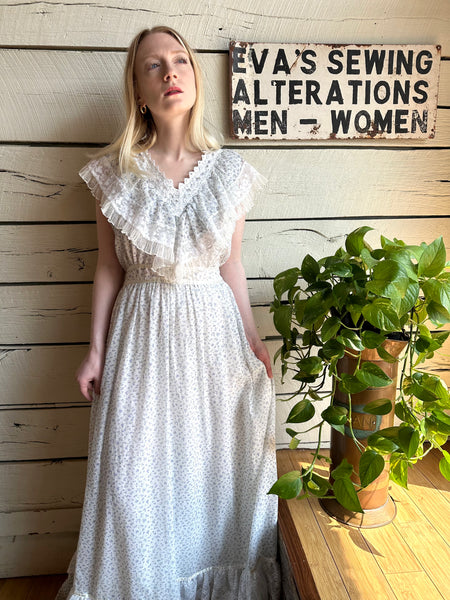 70s gunne sax でかタグ　 Victorian lace dress